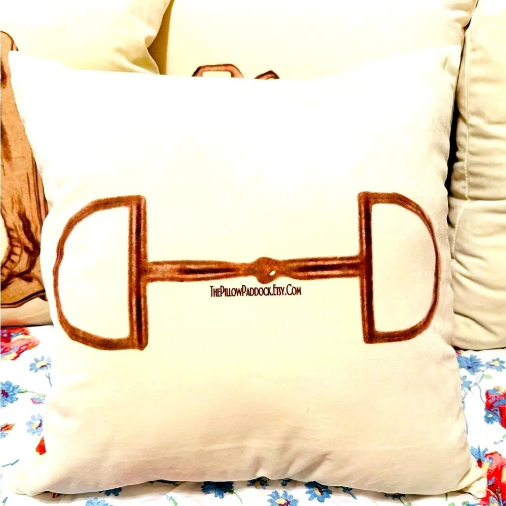 The Vintage Hunt Seat Equestrian themed 18x18 English pillow cover only!l soft!!